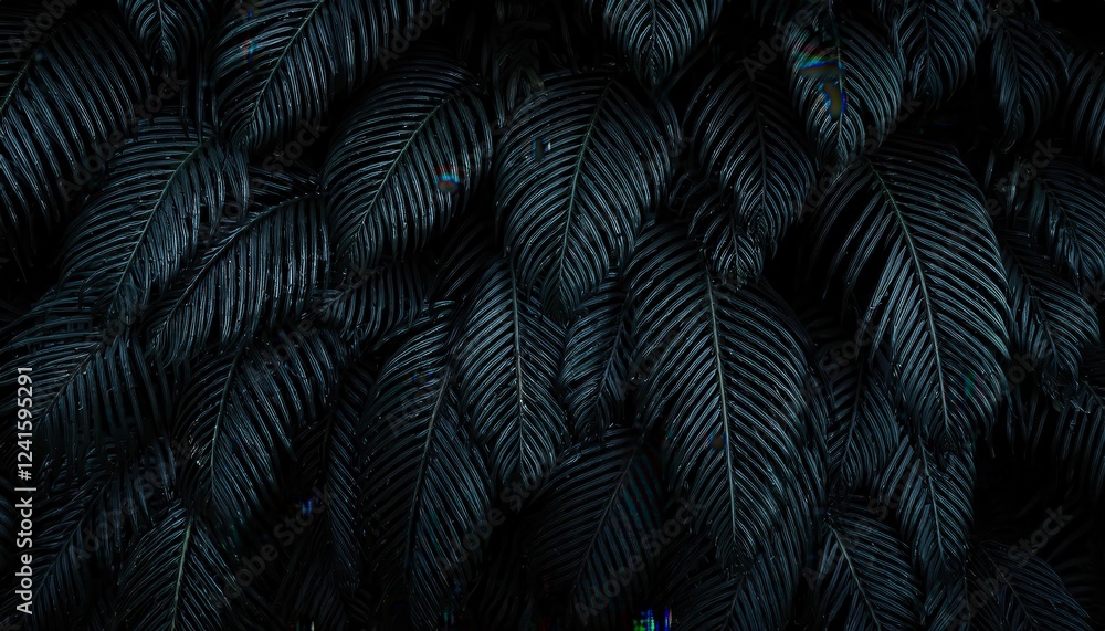dark tropical palm leaf texture with glossy surface, deep green botanical pattern for modern background and artistic design
dark tropical palm leaf texture with glossy surface, deep green botanical pattern for modern background and artistic design