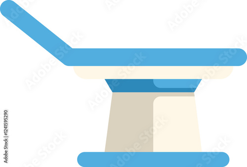 Empty medical examination table representing healthcare services and regular checkups for patient well being