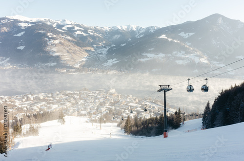 Snowy slopes of Zell am See