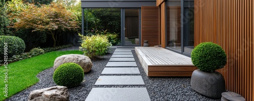 Creating a tranquil zen garden with rock path at home