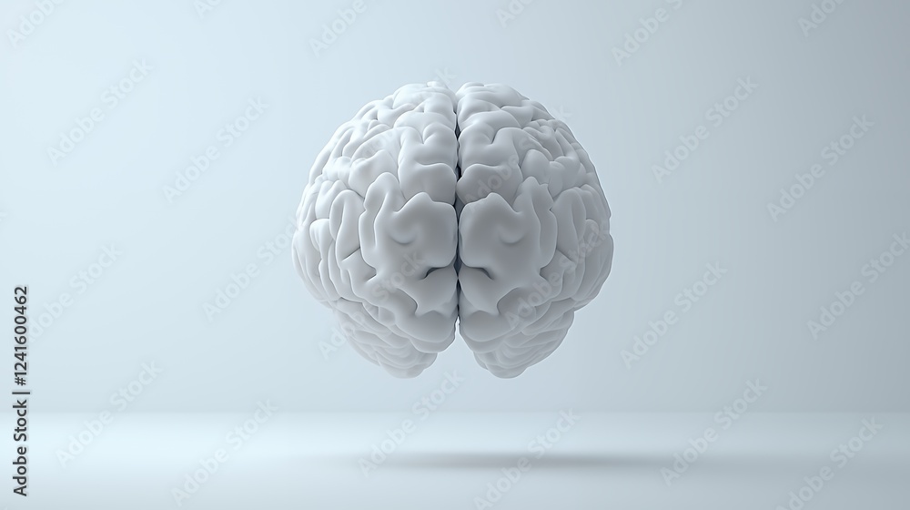 a model of a human brain on a white background a model of a human brain on a white background