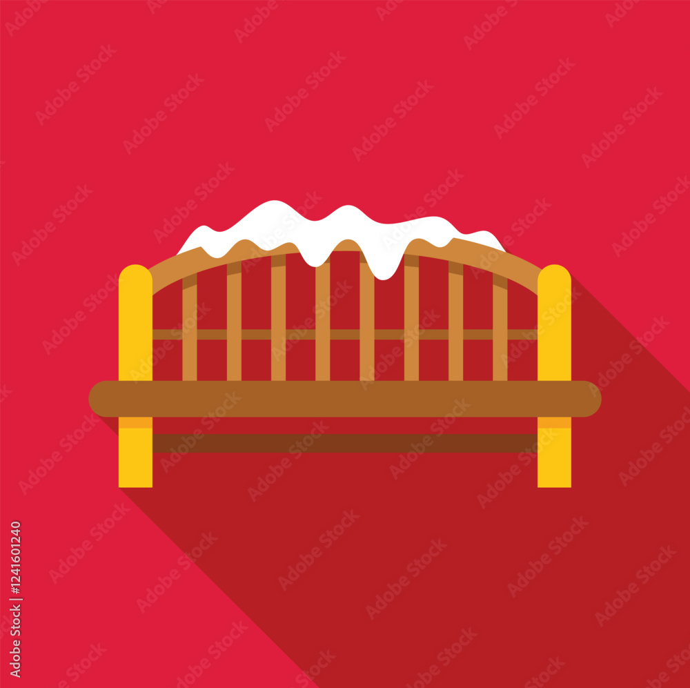 Φωτογραφία Snowy wooden bench in winter season, perfect for representing cold weather, rela