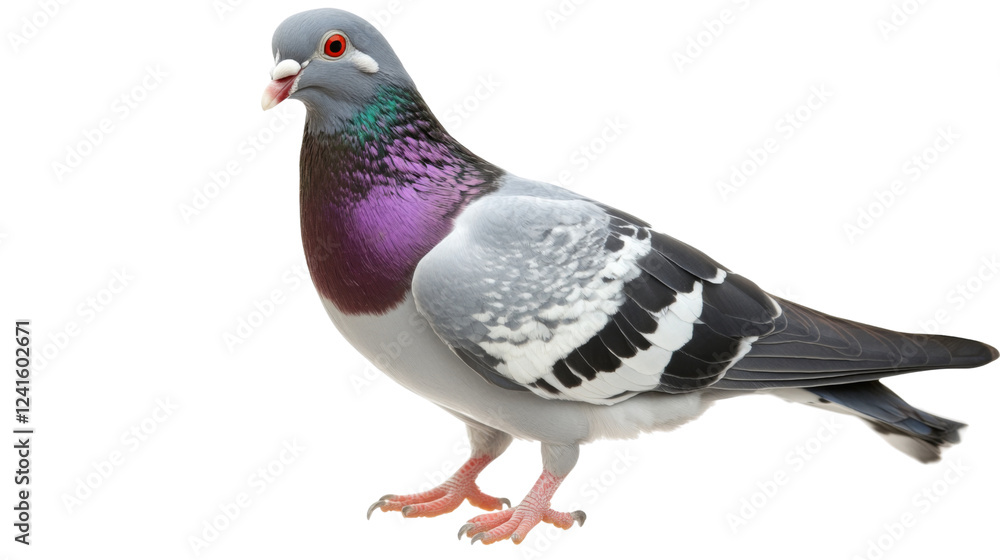 Beautiful pigeon standing with transparent background Beautiful pigeon standing with transparent background