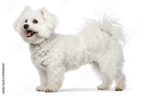 bolognese dog isolated on white background