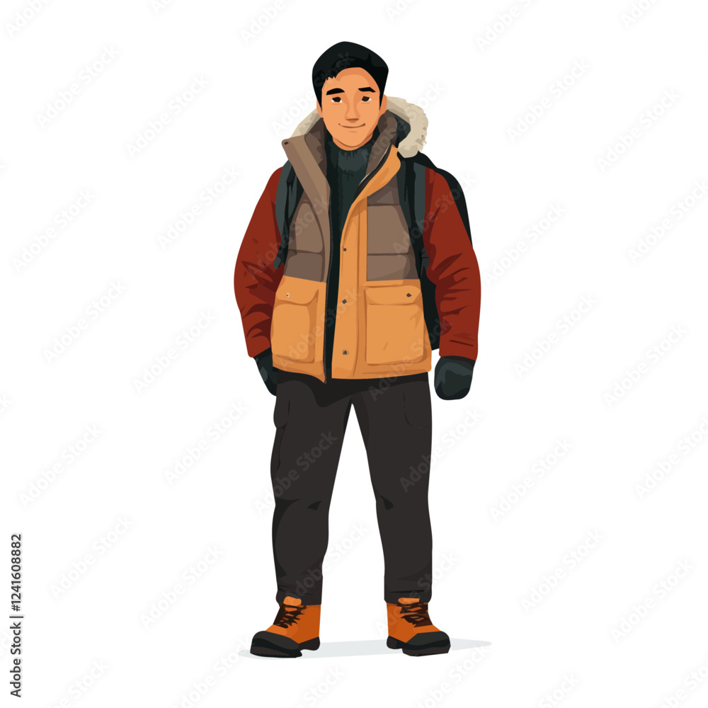 Laos Man Winter Clothes and Style – A Comfortable and Practical Vector Illustration for Cold-Weather Fashion
Laos Man Winter Clothes and Style – A Comfortable and Practical Vector Illustration for Cold-Weather Fashion