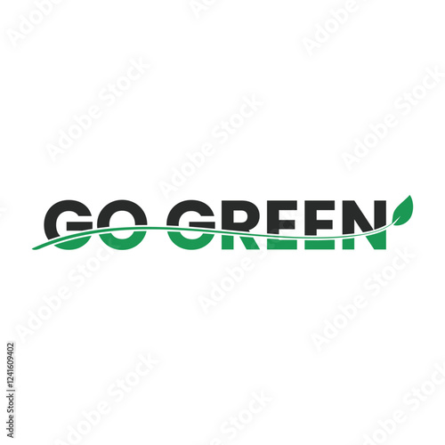 Go Green Letter Logo Symbol. Isolated Background.