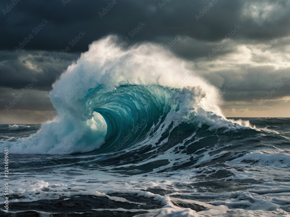 Naklejka premium Ocean Waves 