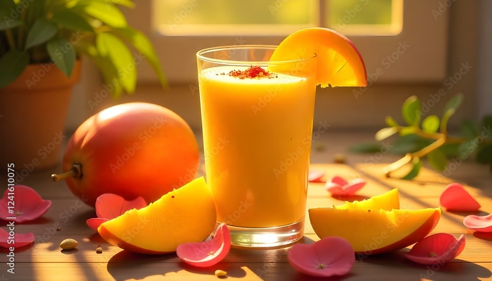 Fototapeta premium orange juice and fruit