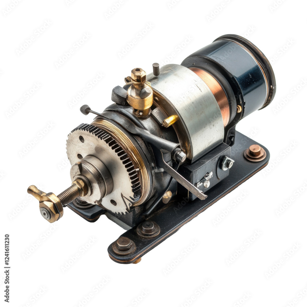Ignition Dynamo Starter Motor on transparent or white background,png Ignition Dynamo Starter Motor on transparent or white background,png