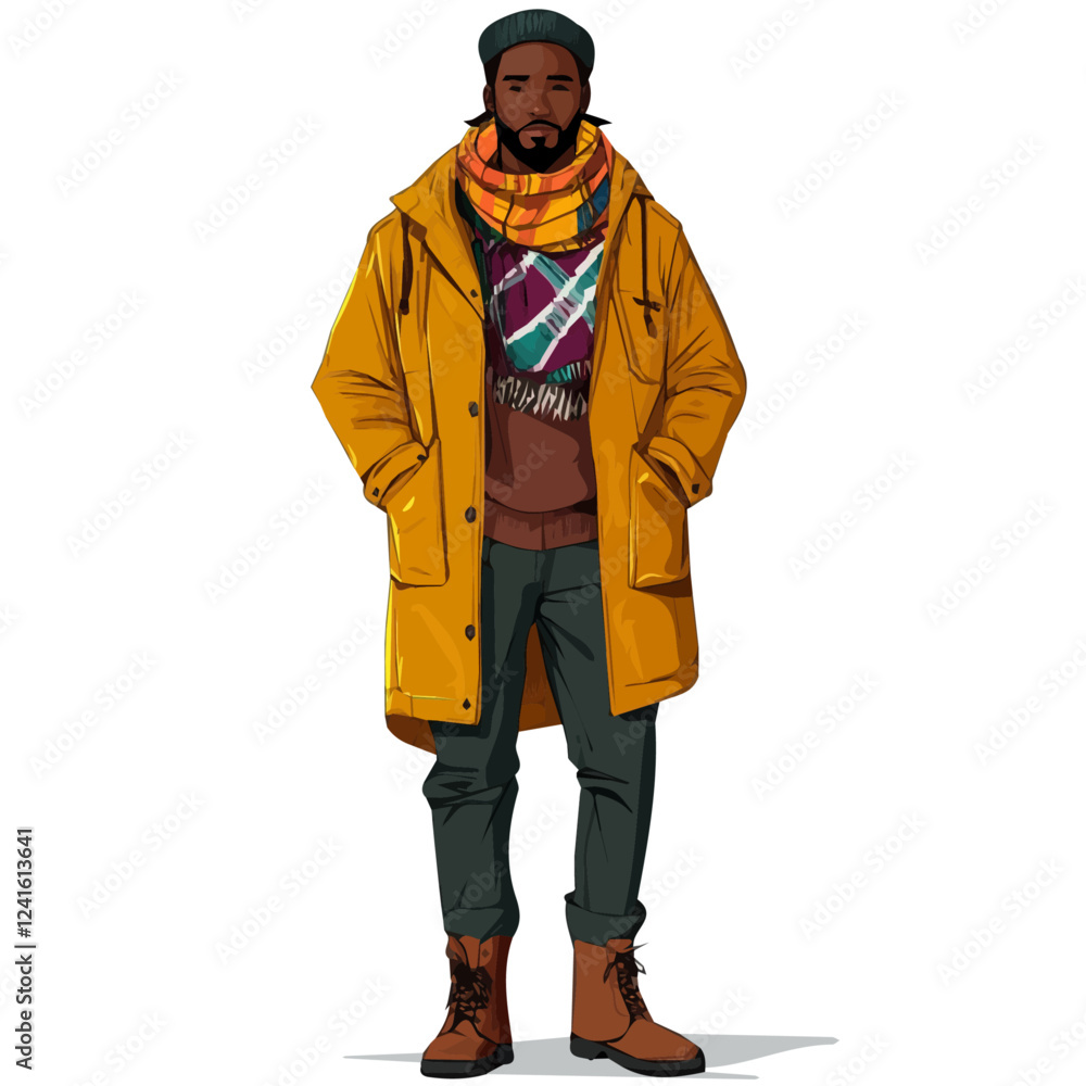 Mali Man Winter Clothes and Style – A Stylish and Cozy Vector Illustration for Cold-Weather Fashion
Mali Man Winter Clothes and Style – A Stylish and Cozy Vector Illustration for Cold-Weather Fashion