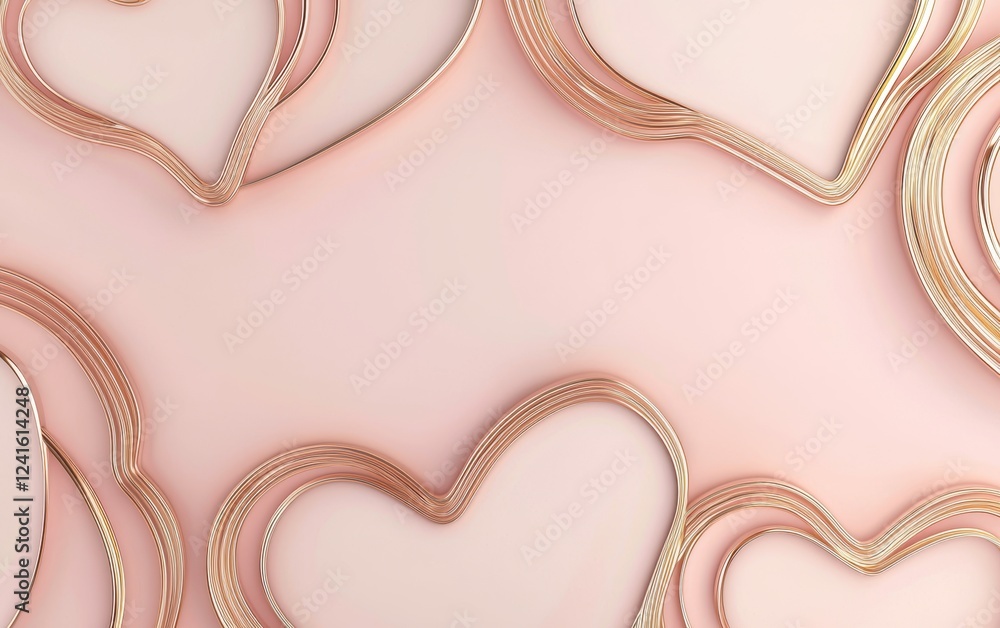 Minimalist mockup background with space for text featuring elegant linear heart outlines forming a delicate pattern for Saint Valentines Day and 8 March International Womens Day Minimalist mockup background with space for text featuring elegant linear heart outlines forming a delicate pattern for Saint Valentines Day and 8 March International Womens Day