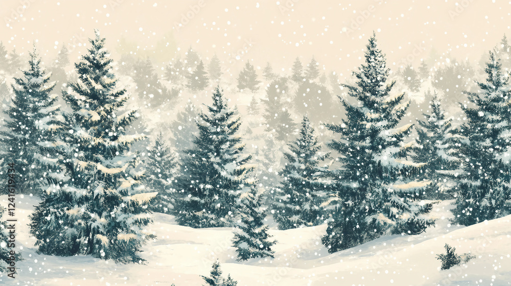 winter landscape with trees winter landscape with trees