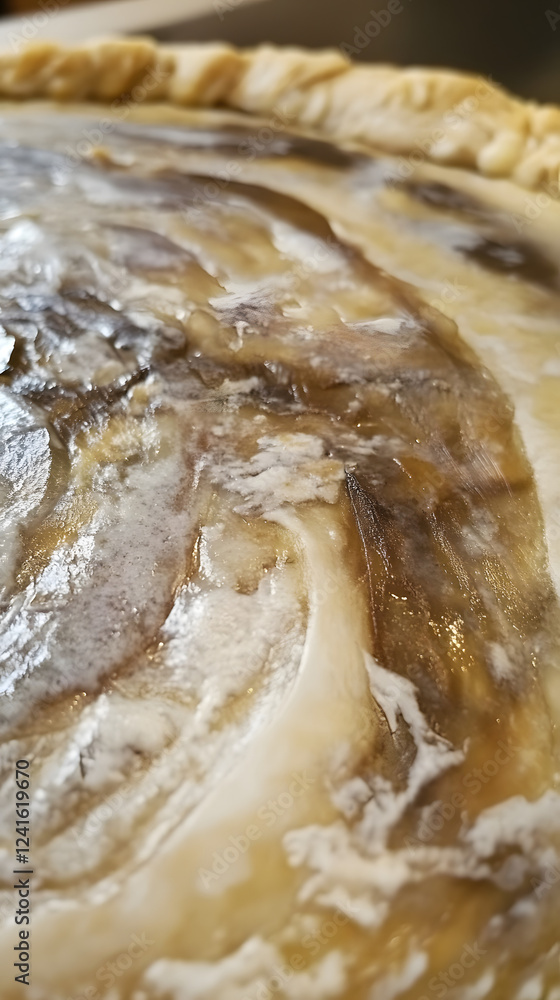 Mushroom and onion galette with a flaky pastry. Mushroom and onion galette with a flaky pastry.