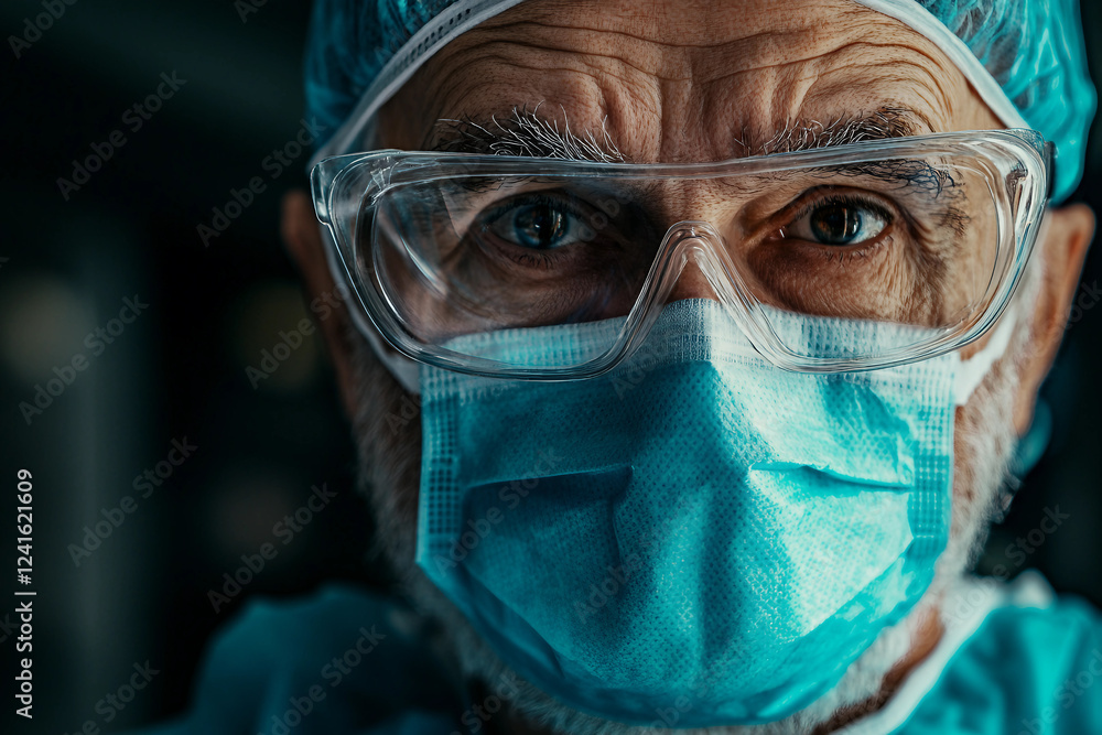 Generative AI image of surgeons performing a medical operation in a high-tech surgical room with advanced medical equipment Generative AI image of surgeons performing a medical operation in a high-tech surgical room with advanced medical equipment