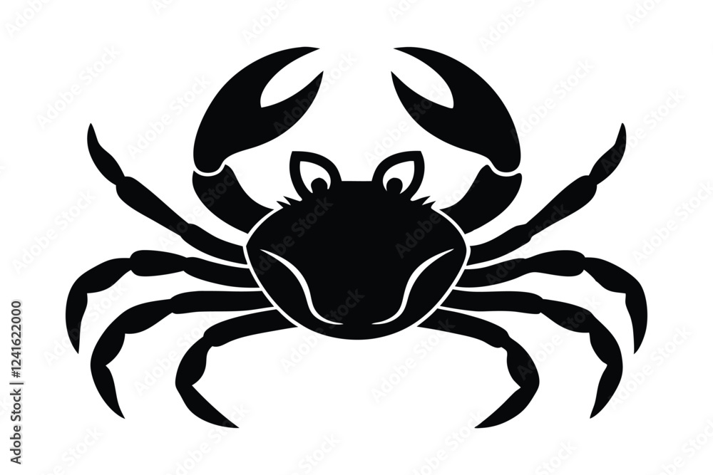 Crab silhouette vector art illustration6.eps Crab silhouette vector art illustration6.eps