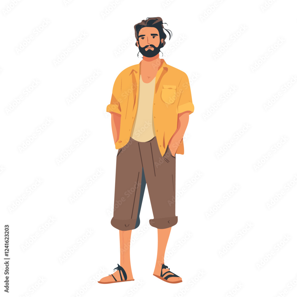 Romania Man Summer Clothes and Style – A Stylish and Relaxed Vector Illustration for Trendy Summer Fashion
Romania Man Summer Clothes and Style – A Stylish and Relaxed Vector Illustration for Trendy Summer Fashion