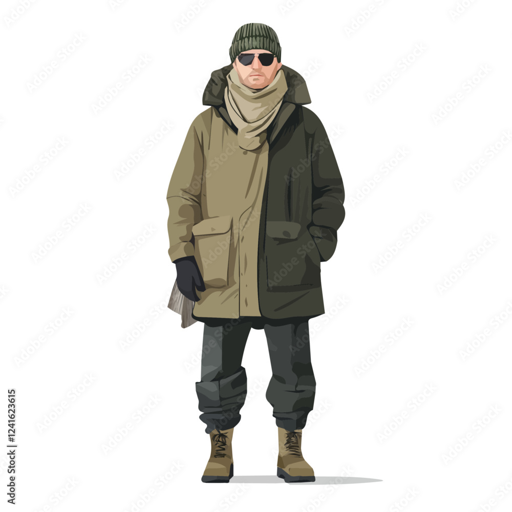 Russia Man Winter Clothes and Style – A Stylish and Warm Vector Illustration for Cold-Weather Fashion
Russia Man Winter Clothes and Style – A Stylish and Warm Vector Illustration for Cold-Weather Fashion