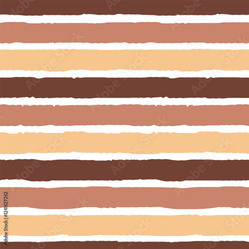 Vector seamless pattern. Colorful horizontal stripes with fuzzy edges