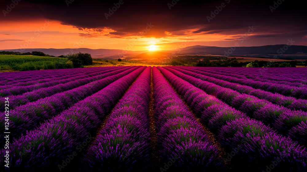 A soft-focus image of a lavender field at dusk, symbolizing stress relief, serene tones, cinematic mood A soft-focus image of a lavender field at dusk, symbolizing stress relief, serene tones, cinematic mood