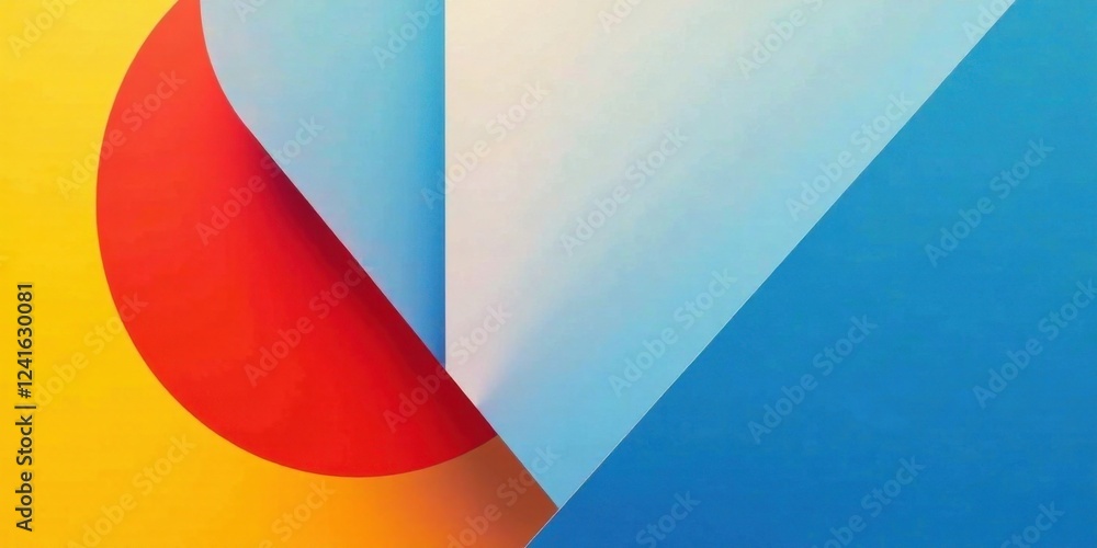 Fototapeta premium Abstract Composition of Vivid Colors and Geometric Shapes A Study in Form and Hue