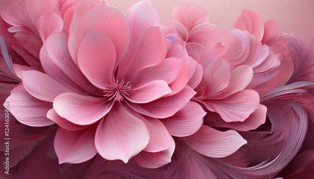 Obraz premium Beautiful pink flower background. Wallpaper. Generative ai
