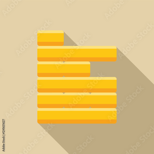 Gold bars stacked, symbolizing investment, savings, wealth growth, and financial success