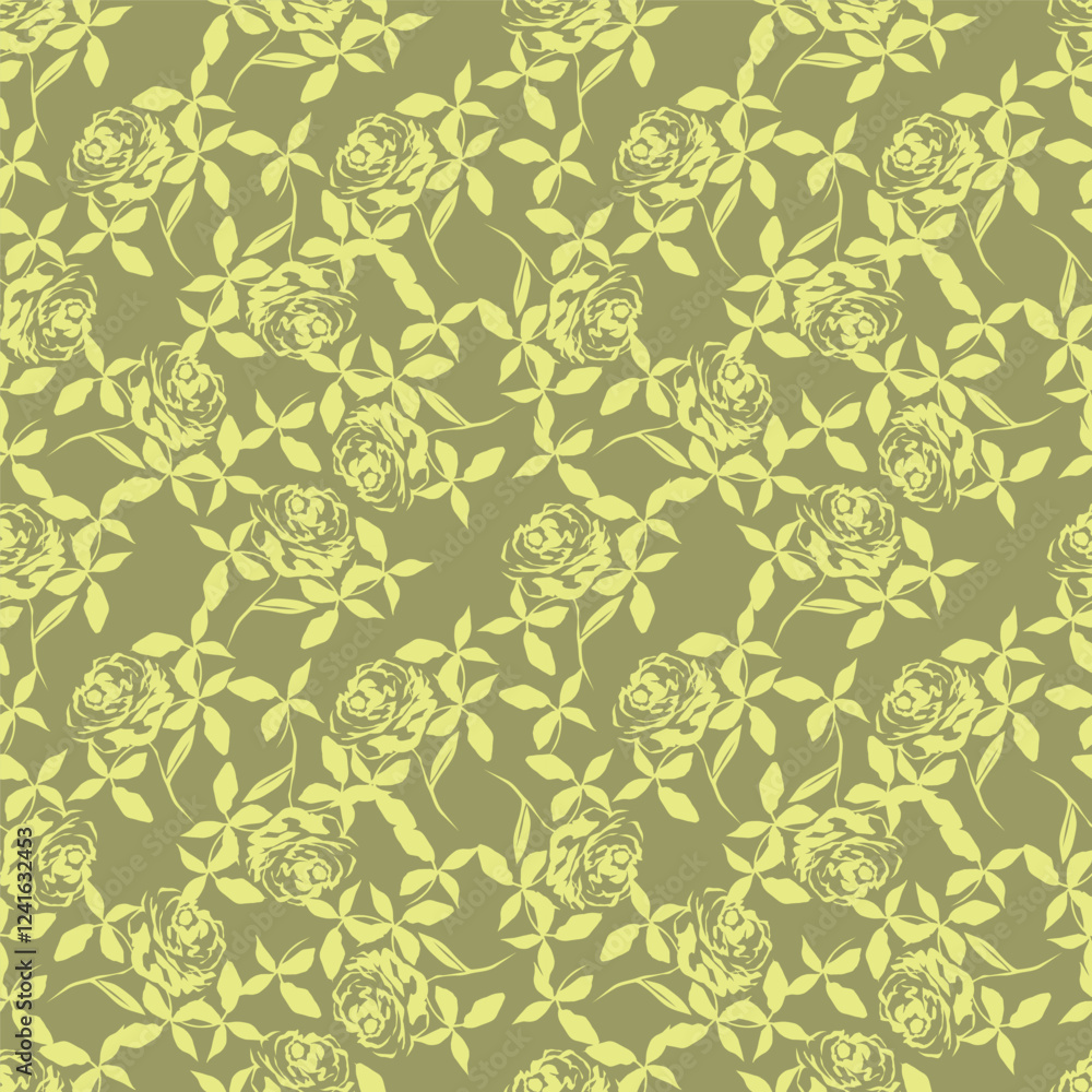 Trendy seamless vector floral pattern. Endless print made of small colorful flowers, leaves and berries. Summer and spring motifs. Dark blue background.Vector illustration Trendy seamless vector floral pattern. Endless print made of small colorful flowers, leaves and berries. Summer and spring motifs. Dark blue background.Vector illustration