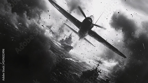 Obraz na płótnie world war ii naval battle.