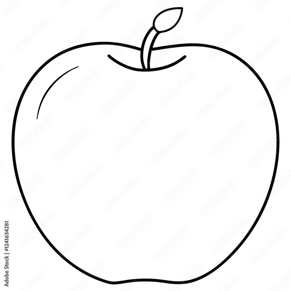 A simple line drawing of a fruit with leaves, emphasizing minimalism and nature. A simple line drawing of a fruit with leaves, emphasizing minimalism and nature.