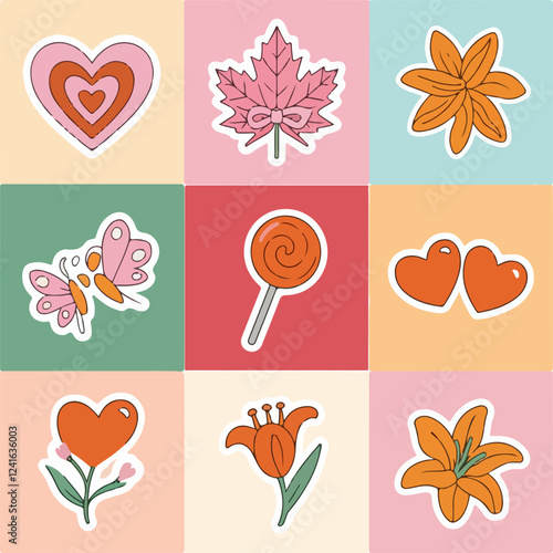 Best Sticker Keywords for High Visibility and Sales Ultimate List of Sticker Types From Aesthetic to Custom Designs, love, food, flower, bard, icon, cup, dambel 