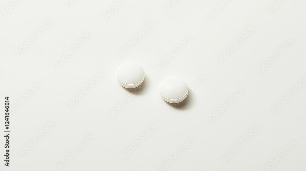 Decorative white crescent shapes arranged on a smooth surface in a minimalistic setting Decorative white crescent shapes arranged on a smooth surface in a minimalistic setting