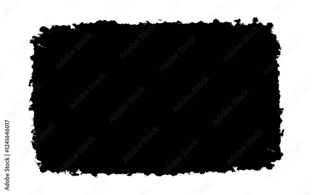 Obraz premium Brush stroke isolated on white background. Black paint brush. Grunge texture stroke line