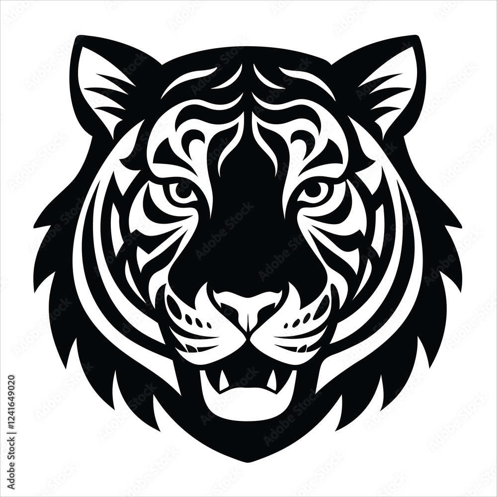 Fototapeta premium tiger head vector design 
