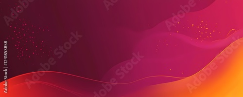 Burgundy Background Wallpaper with Neon Orange Light, Banner Header