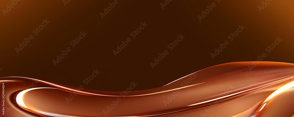 Obraz premium Chestnut Brown Background Wallpaper with Neon Orange Light, Banner Header
