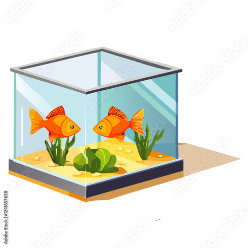 Gold fish vector graphic