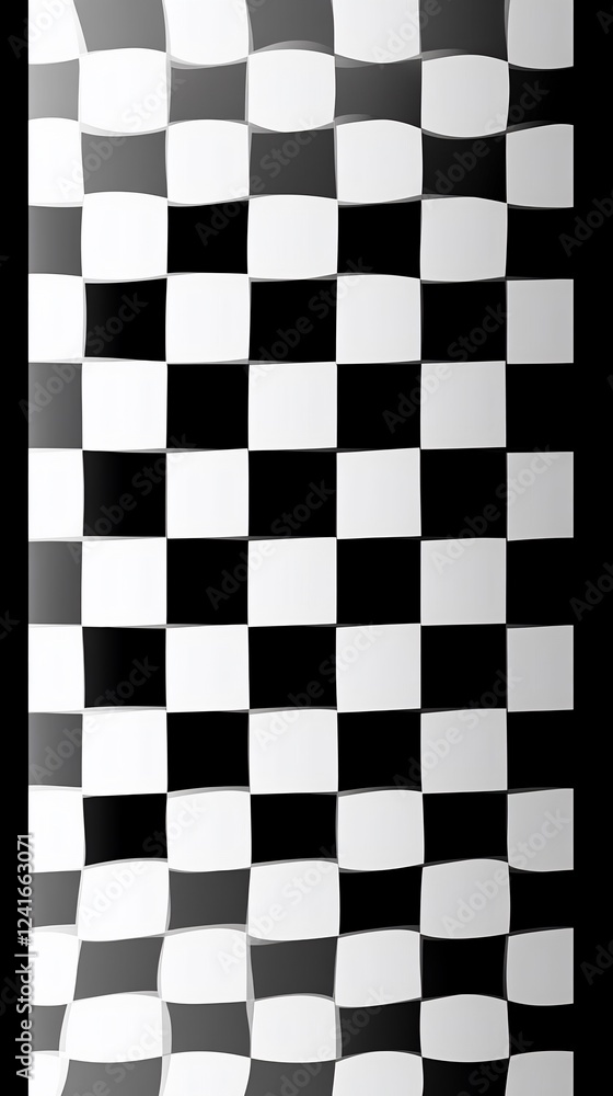 Checkered flag waving, race finish, victory, background blur, motorsport graphic Checkered flag waving, race finish, victory, background blur, motorsport graphic