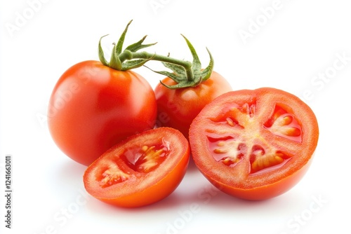 Two tomatoes resting together, often used in food photography or as a symbol for friendship and companionship