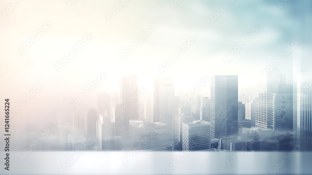 A city skyline with a cloudy sky in the background A city skyline with a cloudy sky in the background