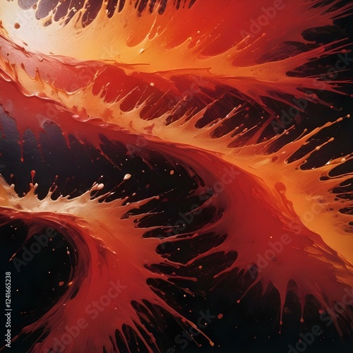 Large metallic splashes