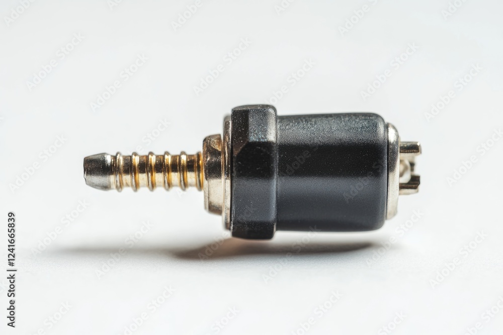 A detailed view of a screw on a white background, ideal for use in DIY projects or product photography A detailed view of a screw on a white background, ideal for use in DIY projects or product photography