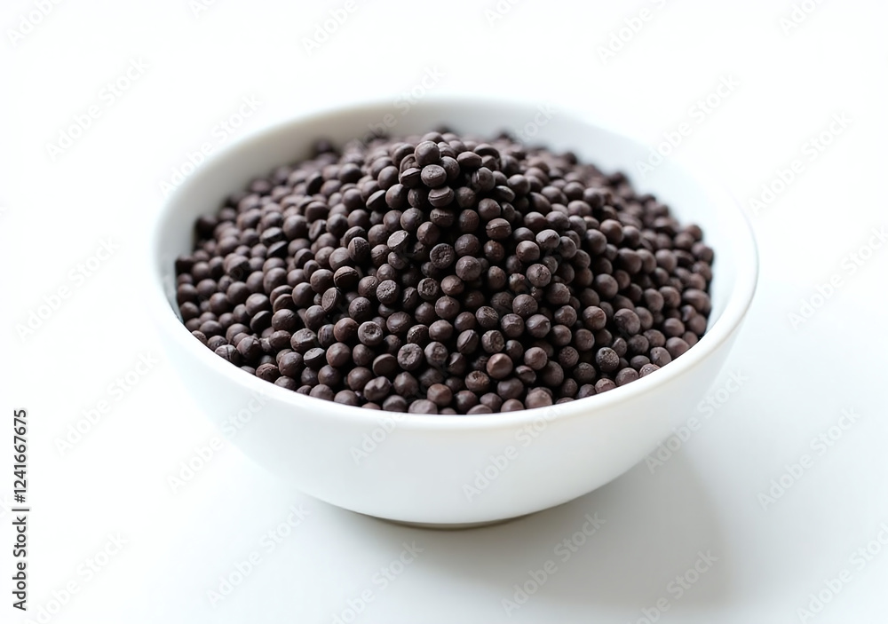 black chia seeds isolated small white black chia seeds isolated small white
