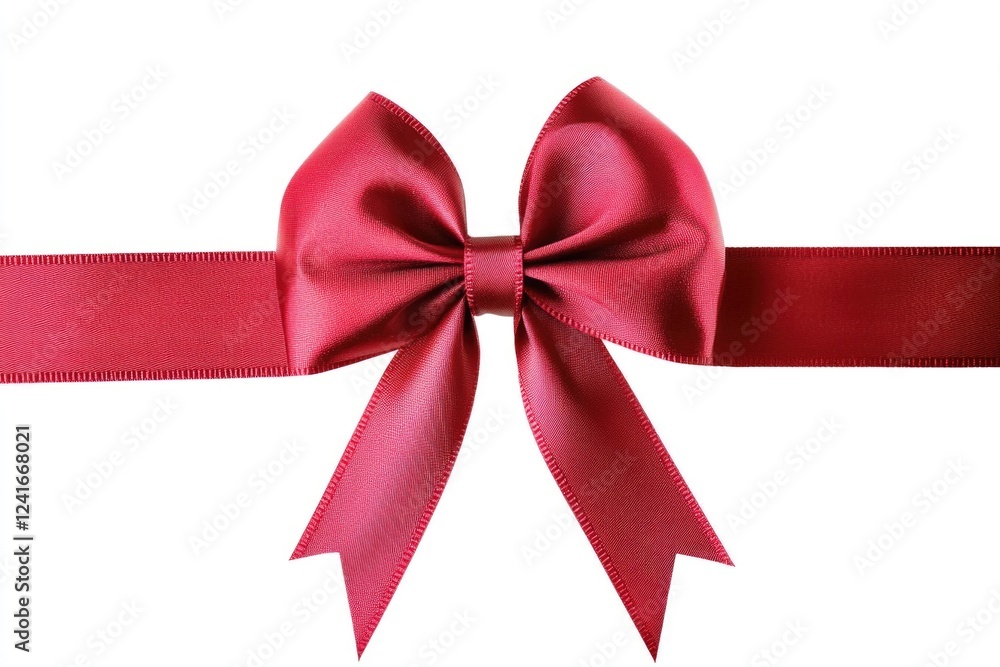 A bright red ribbon with a beautiful bow, perfect for decorating gifts or special occasions A bright red ribbon with a beautiful bow, perfect for decorating gifts or special occasions