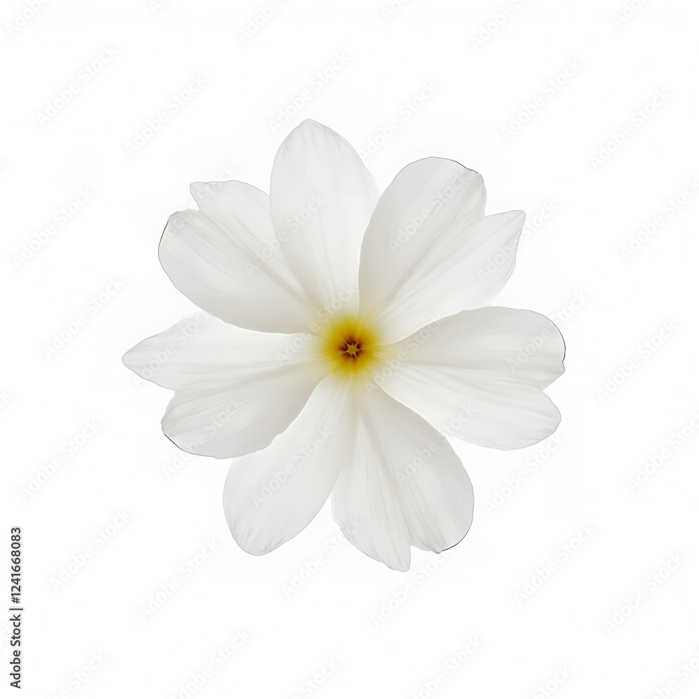 white flower isolated on white background
