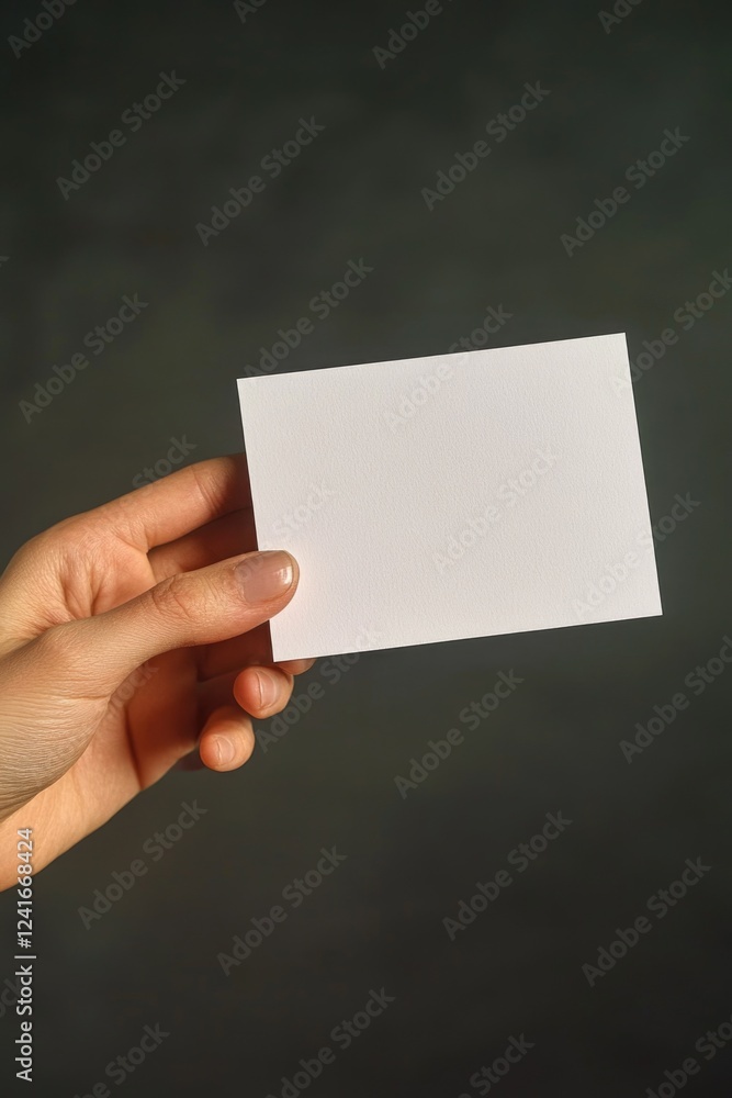 A person holding a document or note with important information A person holding a document or note with important information