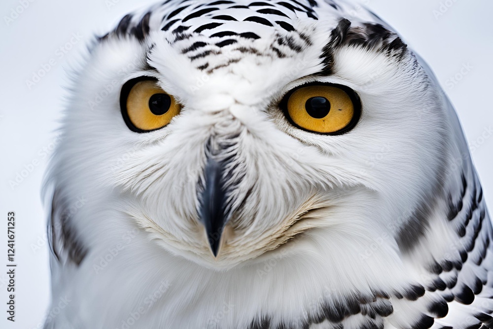 Fototapeta premium Snowy Owl Face Close Up