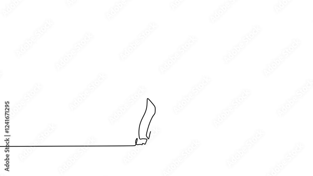 Single line drawing animation of young happy man playing guitar in campfire. A man who was camping was performing with a guitar on a campfire isolated on white background. Camping for vacation concept Single line drawing animation of young happy man playing guitar in campfire. A man who was camping was performing with a guitar on a campfire isolated on white background. Camping for vacation concept