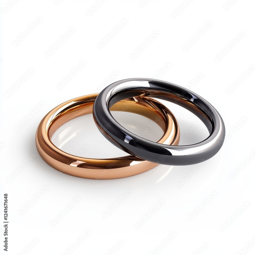 Smart rings isolated on white background Smart rings isolated on white background