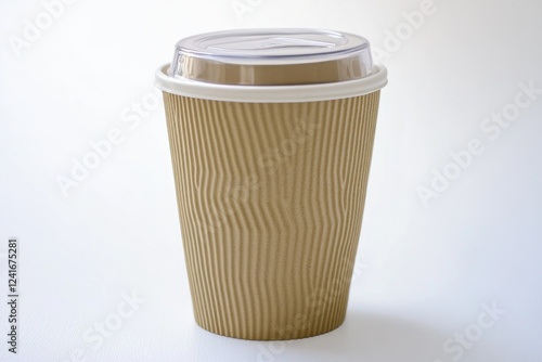 Wallpaper Mural A single coffee cup with a lid sitting on a table, ready for use Torontodigital.ca