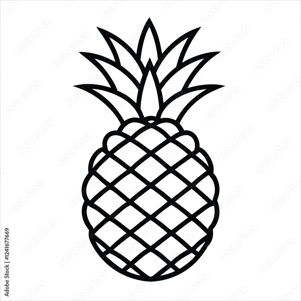 Fototapeta premium pineapple vector illustration